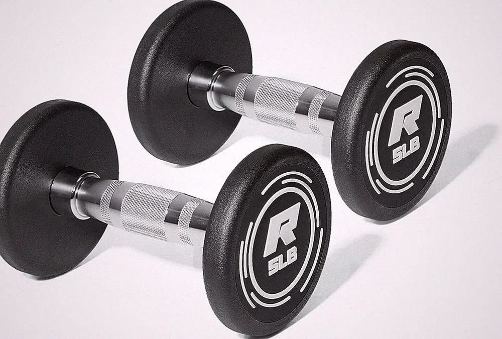 5-250 LBS PVC Encased Round Dumbbell sets with Knurled Handle and Optional