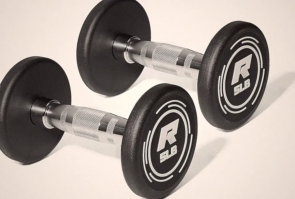 5-250 LBS PVC Encased Round Dumbbell sets with Knurled Handle and Optional Rack