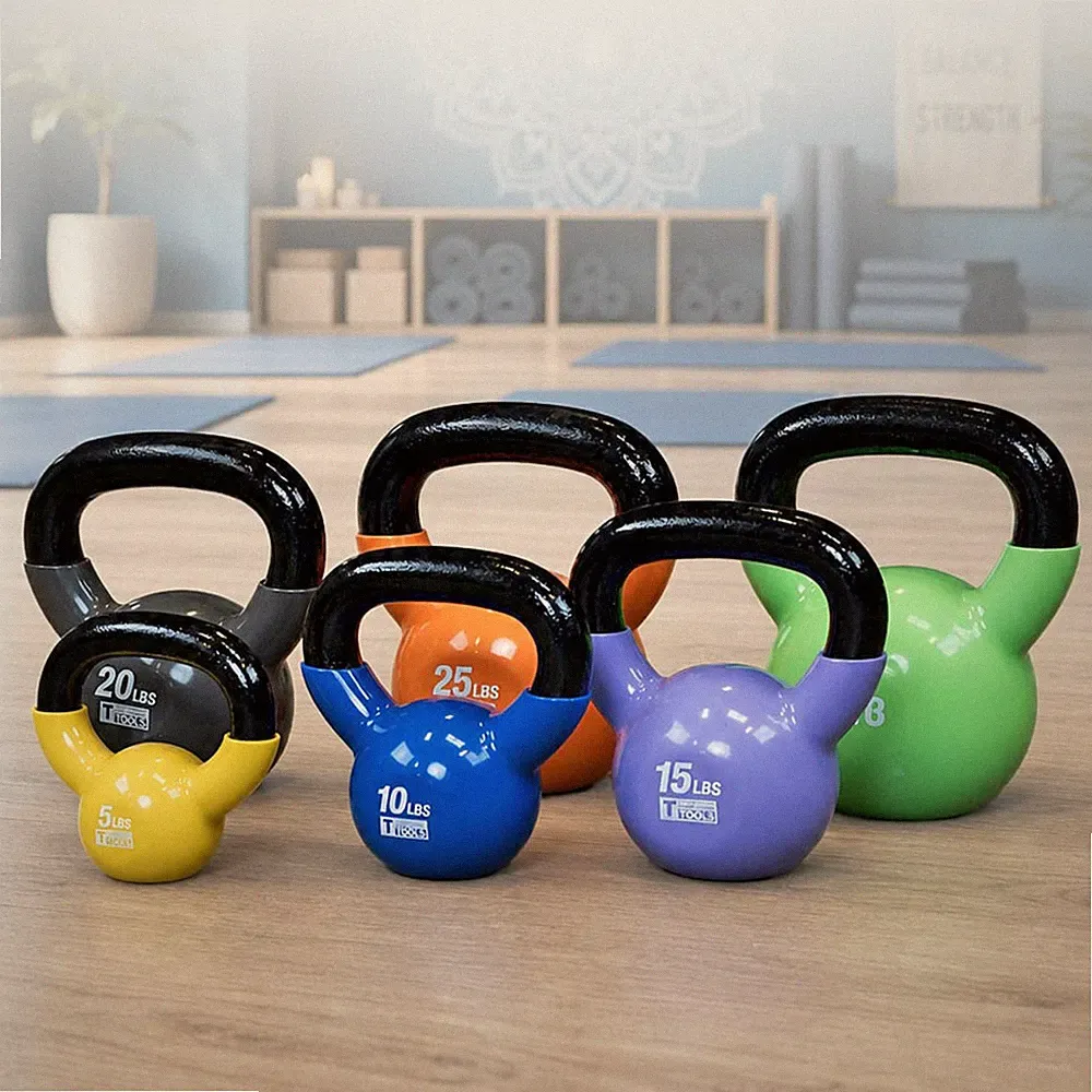 5-30 lb. Body-Solid Vinyl Dipped Kettlebell Set