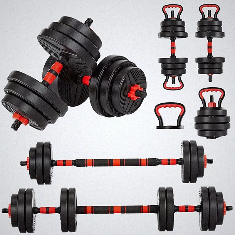 5 in 1 adjustable dumbbell set 40LB Total | Barbell, Kettle bell & Home Gym