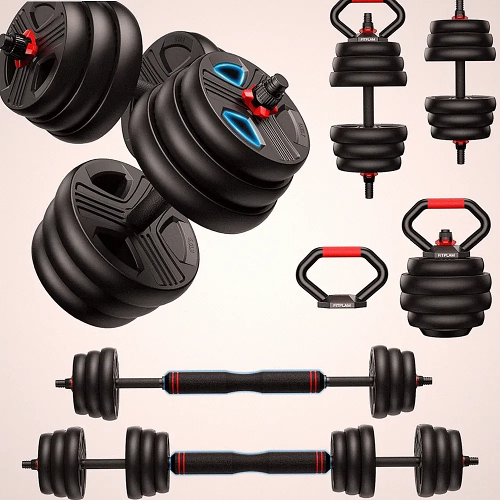 5 in 1 Adjustable Dumbbells Set, 35/45/70/90lbs Free Weights Set w Upgraded Nut