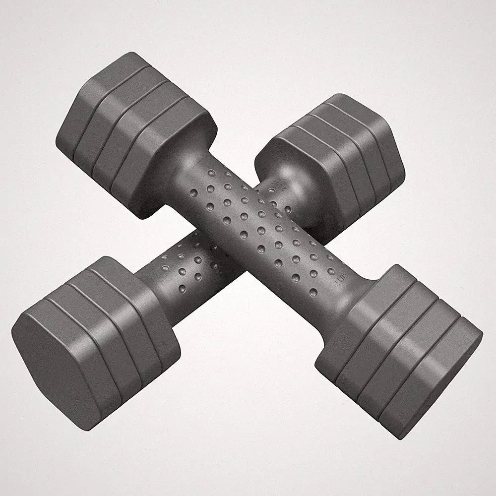 5-Lb Adjustable Dumbbells 4-in-1 Hand Weights for Home Gym, Gray 2-Pack
