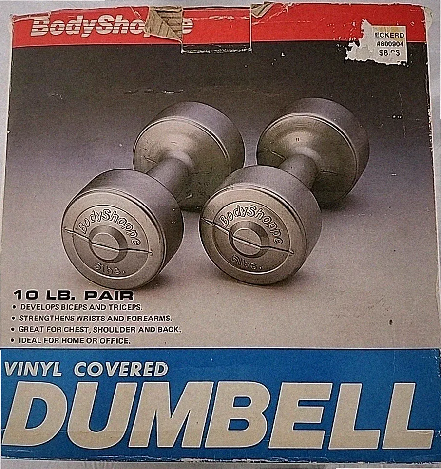 5 lb Bodyshoppe Dumbbell Weight Set of 2 Gray Color Vinyl Covered