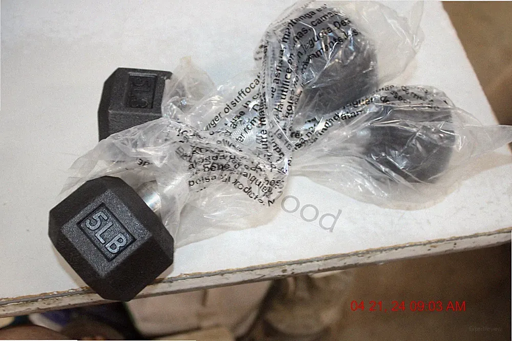 5-lb Hex Dumbbell - Black/Silver 1 pair
