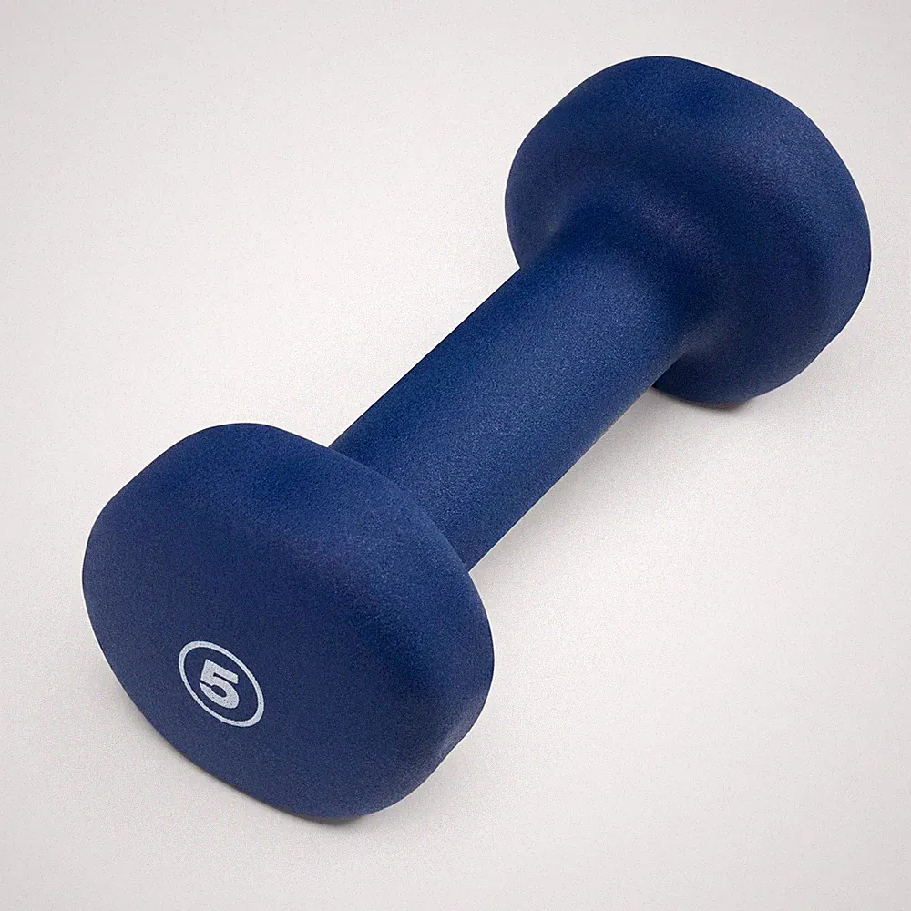 5 lb Neoprene Dumbbell Single Piece Weights for Home Workouts