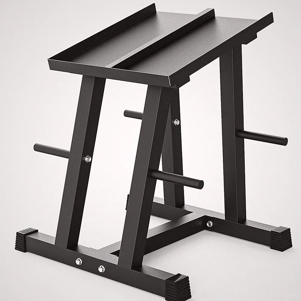 500lbs Capacity Adjustable Dumbbell Stand, Storage Rack with 1" Plate Tree
