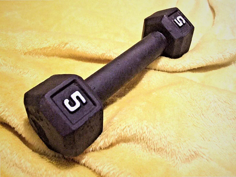 5lb Dumbbell Single Iron/Metal Hexagonal Weight