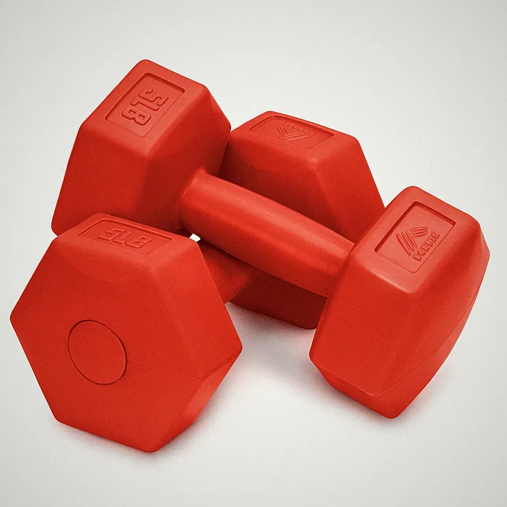 5LB Hex Dumbbell Set - Vinyl-Coated Weights for Upper Body Toning, Travel