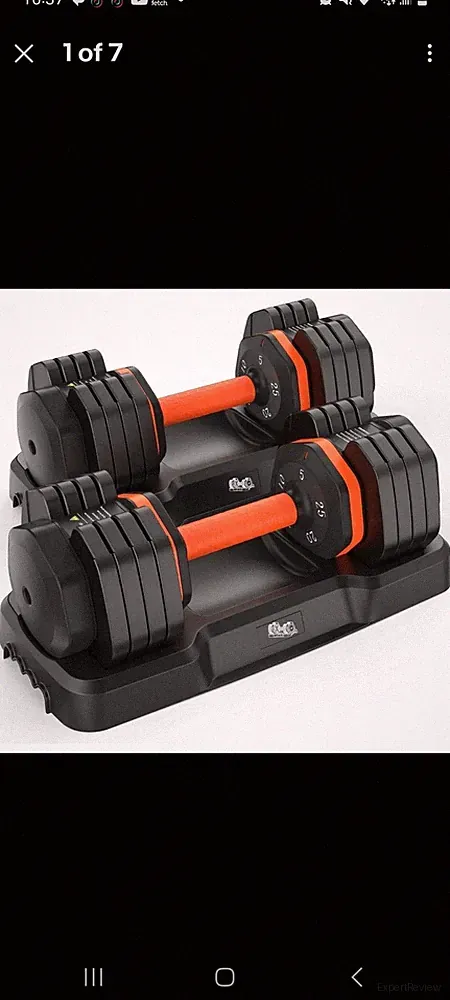 5LB to 25LB Adjustable Dumbbells of 2, Home Gym Weight Dumbbells Set 50lbs