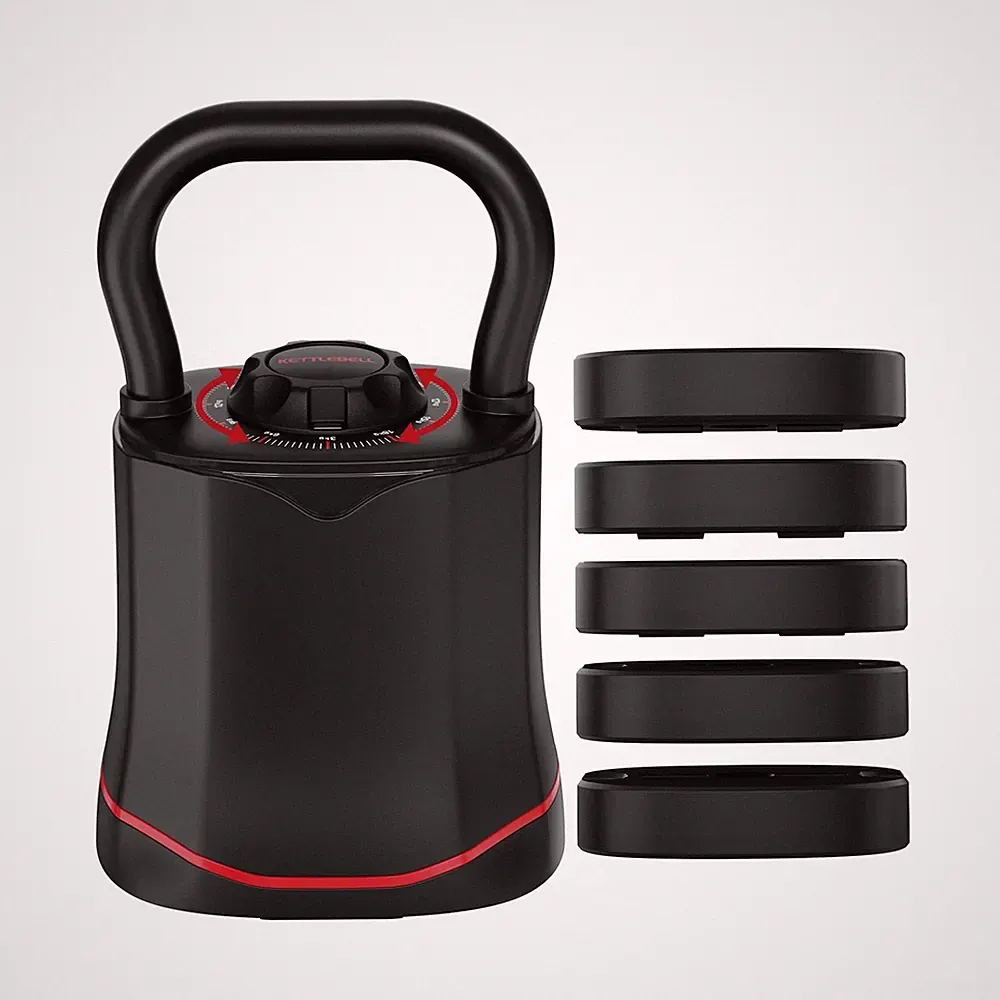 6-in-1 Adjustable Kettlebell 6.5-40 LBS Quick-Switch - Space Saving Home Gym