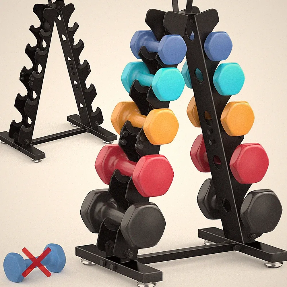 6-Tier|5-Tier|4-Tier|2-Tier Dumbbell Rack Stand Only, Weight Rack for Home Gym S