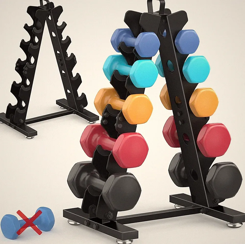 6-Tier|5-Tier|4-Tier|2-Tier Dumbbell Rack Stand Only, Weight Rack for Home Gym S