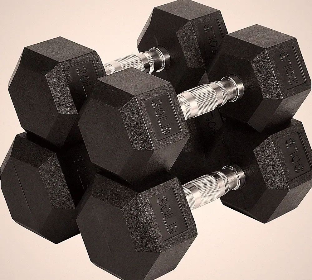 60 LB-100 LB Hex Dumbbells Set, 5-30 LB PVC Hex Dumbbell Weights Set for Strengt