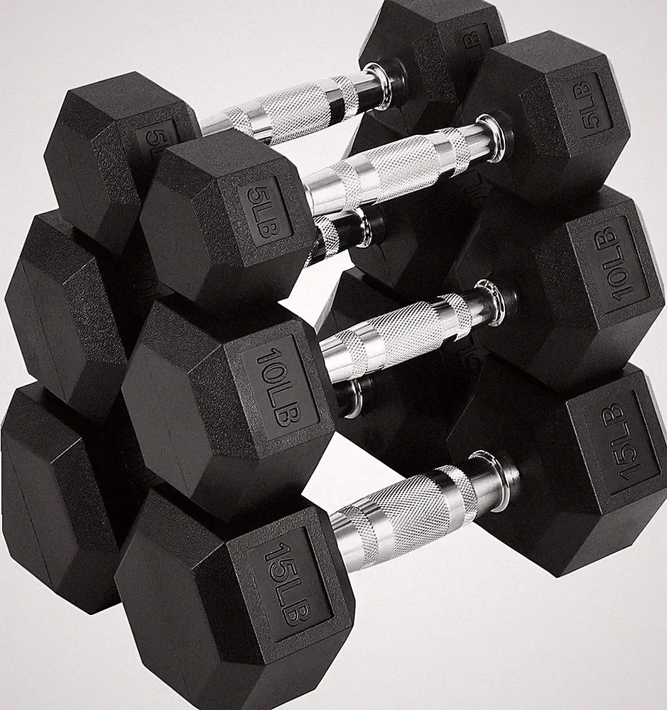 60 LB-100 LB Hex Dumbbells Set, 5-30 LB PVC Hex Dumbbell Weights Set for Strengt