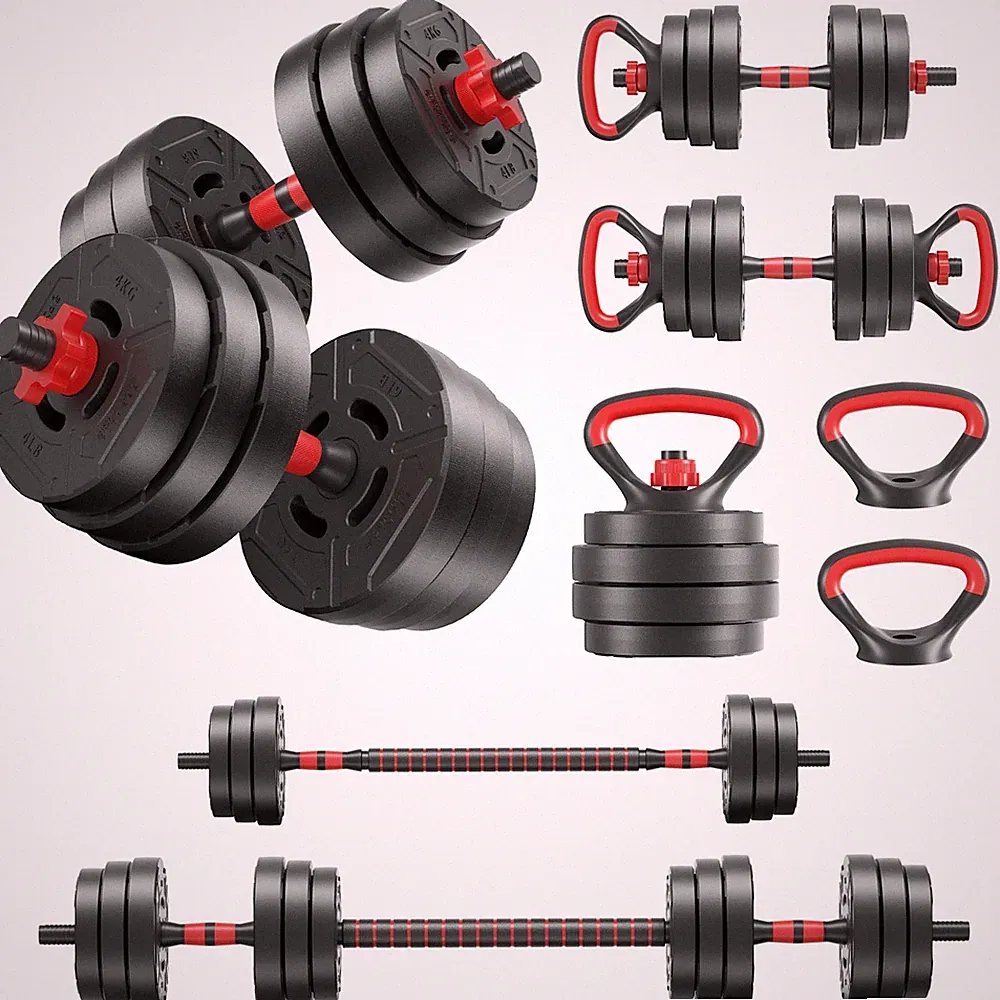 60lbs 4in1 Adjustable Dumbbell Set, Multi-Functional Changeable Dumbbell and...