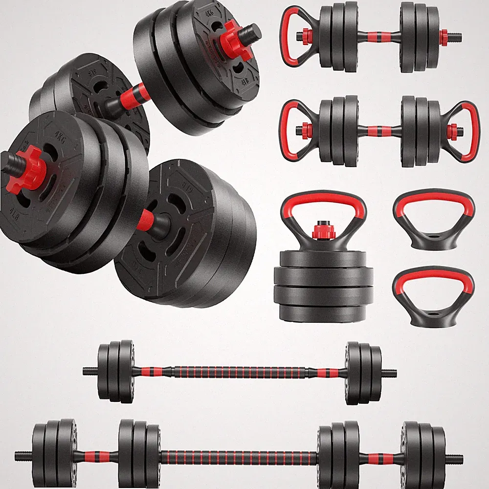 60lbs 4in1 Adjustable Dumbbell Set, Multi-Functional Changeable Dumbbell and...