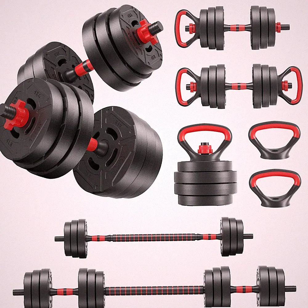 60lbs 4in1 Adjustable Dumbbell Set, Multi-Functional Changeable Dumbbell and...