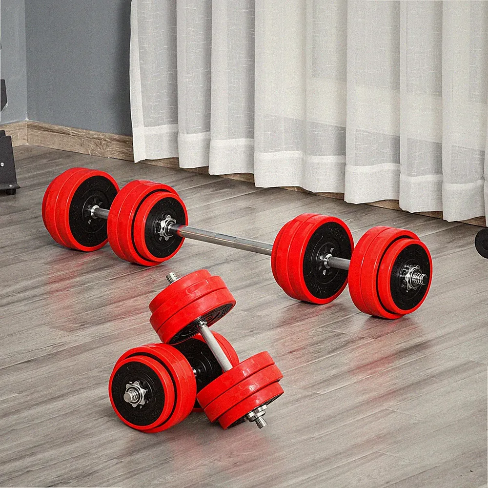 66 lb. 2-in-1 Dumbbell Barbell Set Made for Tight Grip