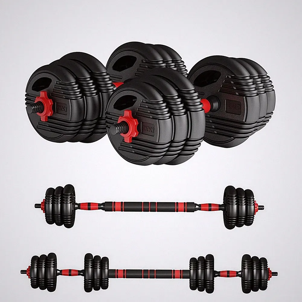66 LBS Adjustable Dumbbell Set Free Weights Dumbbell Set Body Fitness Workout US