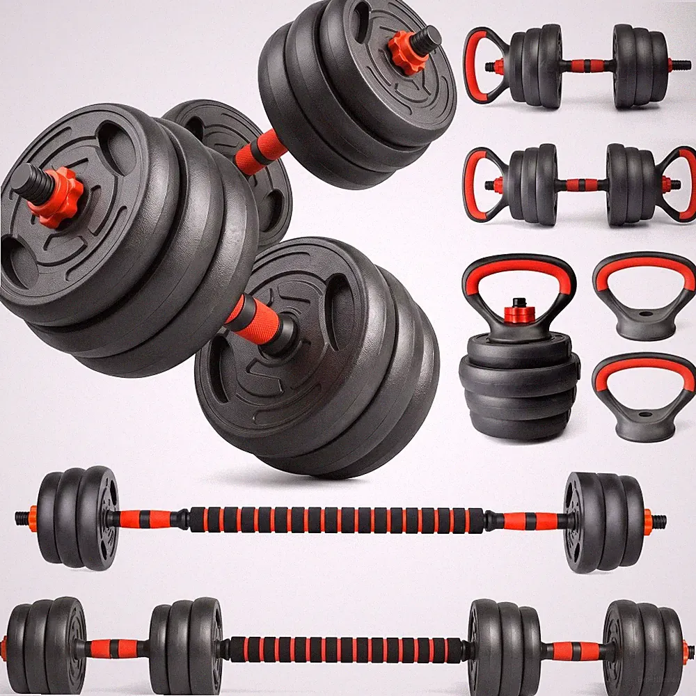 66LB Adjustable Dumbbell Set 4 in 1 Convertible Weights Dumbbells Barbell