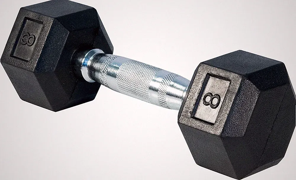 8 lb. Rubber Hex Dumbbell Pair - New in BOX