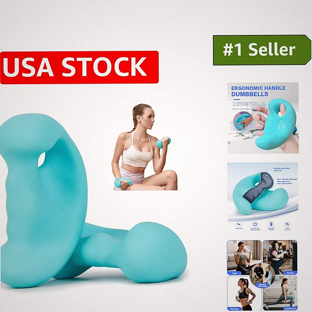 8 lbs Neoprene Dumbbell Set - Comfortable Grip for Jogging & Aerobics