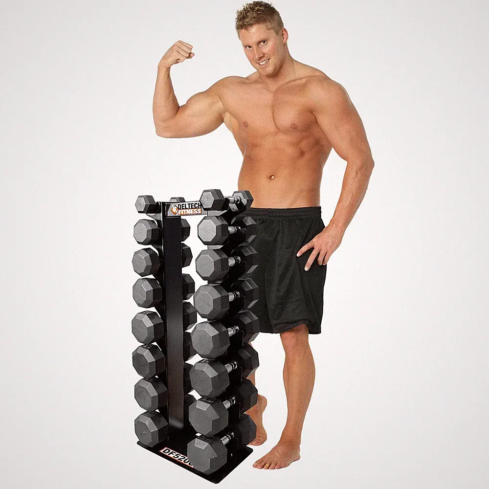 8 Pair Vertical Dumbbell Rack by Deltech Fitness