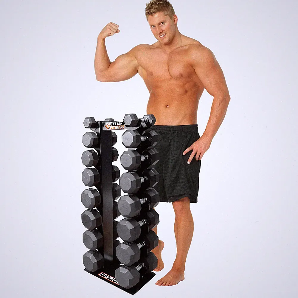 8 Pair Vertical Dumbbell Rack by Deltech Fitness