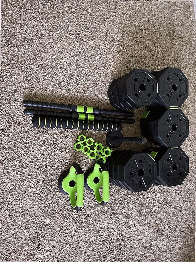 88lbs Adjustable Weight Dumbbell Barbell Kettlebell Set for Home Gym