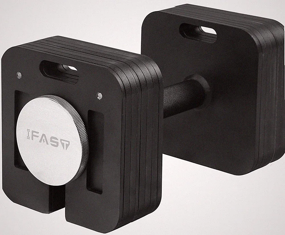 9-in-1 Adjustable Dumbbell 80 lbs Square Quick-Lock Free Weights
