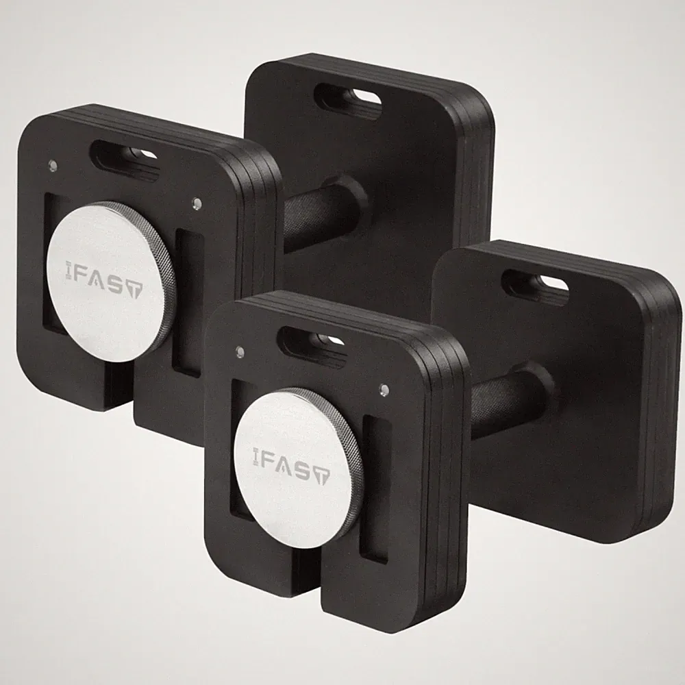 9 in 1 Adjustable Square Dumbbell Set 2x50lb Quick-Lock Free Weights