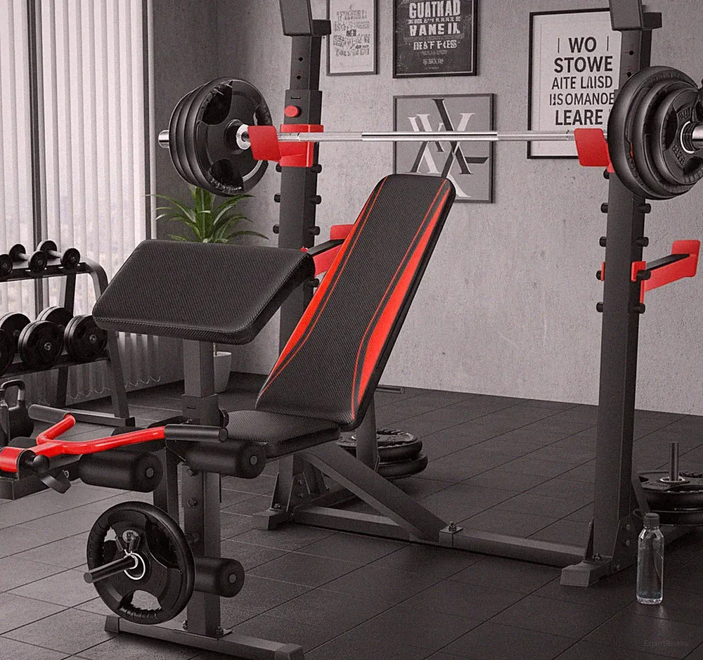 900LBS Weight Bench with Squat Rack Adjustable Workout Bench for Home Exercise⭐⭐