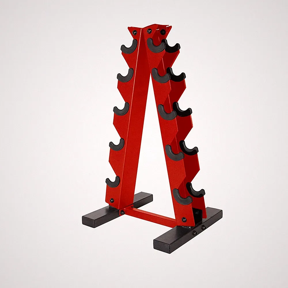 A-Frame Dumbbell Weight Rack, Red, RK-12BIS-RD