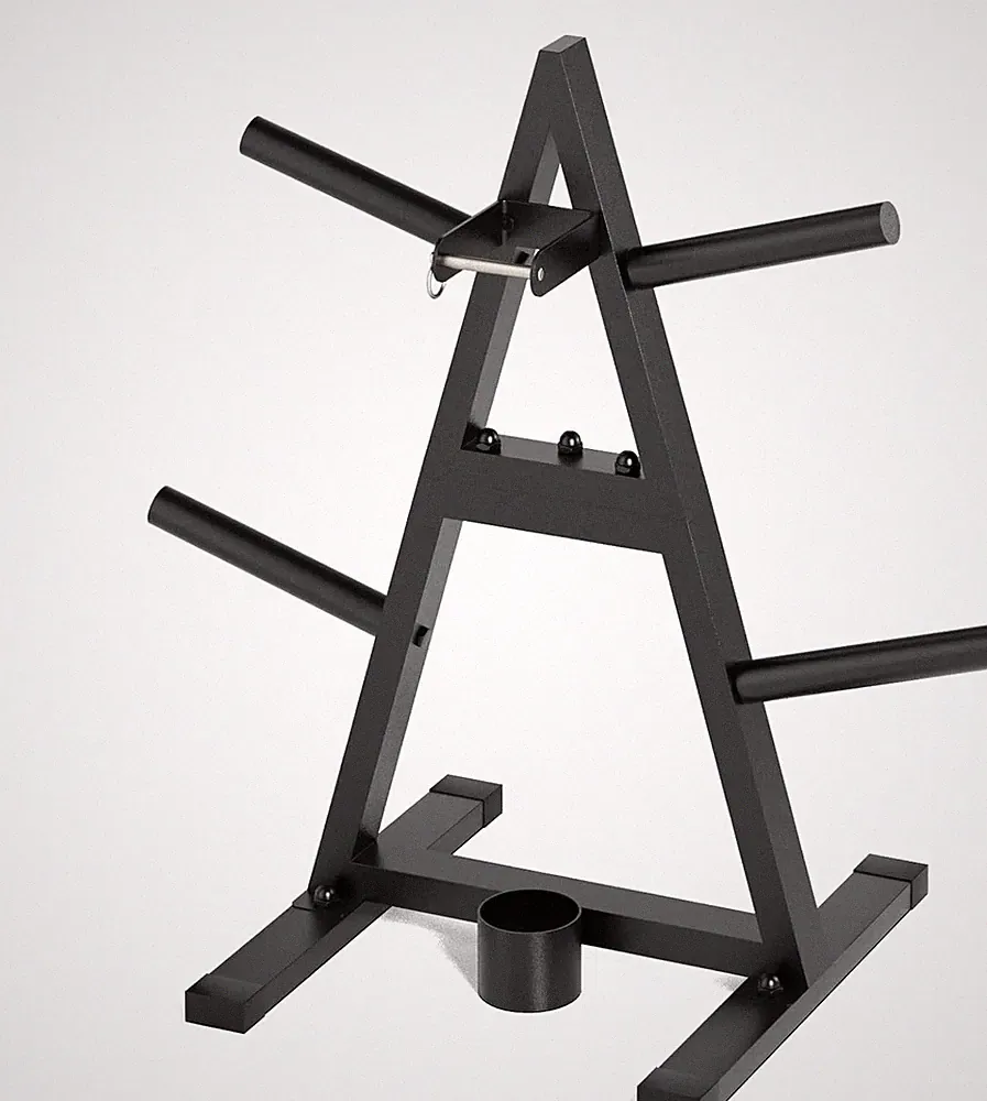 A-Frame Weight Plate Tree 1" Olympic Plates Holds 300 lbs Dumbbell Rack & Home