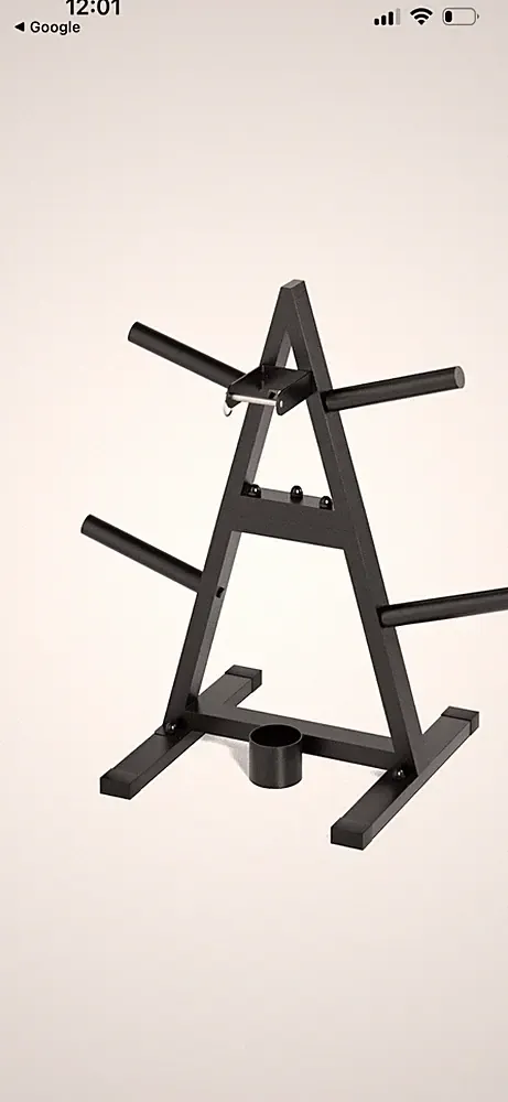 A-Frame Weight Plate Tree for 1" Olympic Plates - Holds 300 lbs, Dumbbell