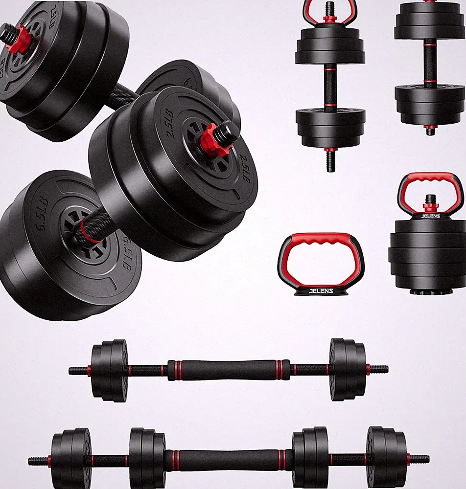 AD01 Adjustable Dumbbells Set, 30/45/70/92LBS Free Weight Set, 5 in 1 Weight Set
