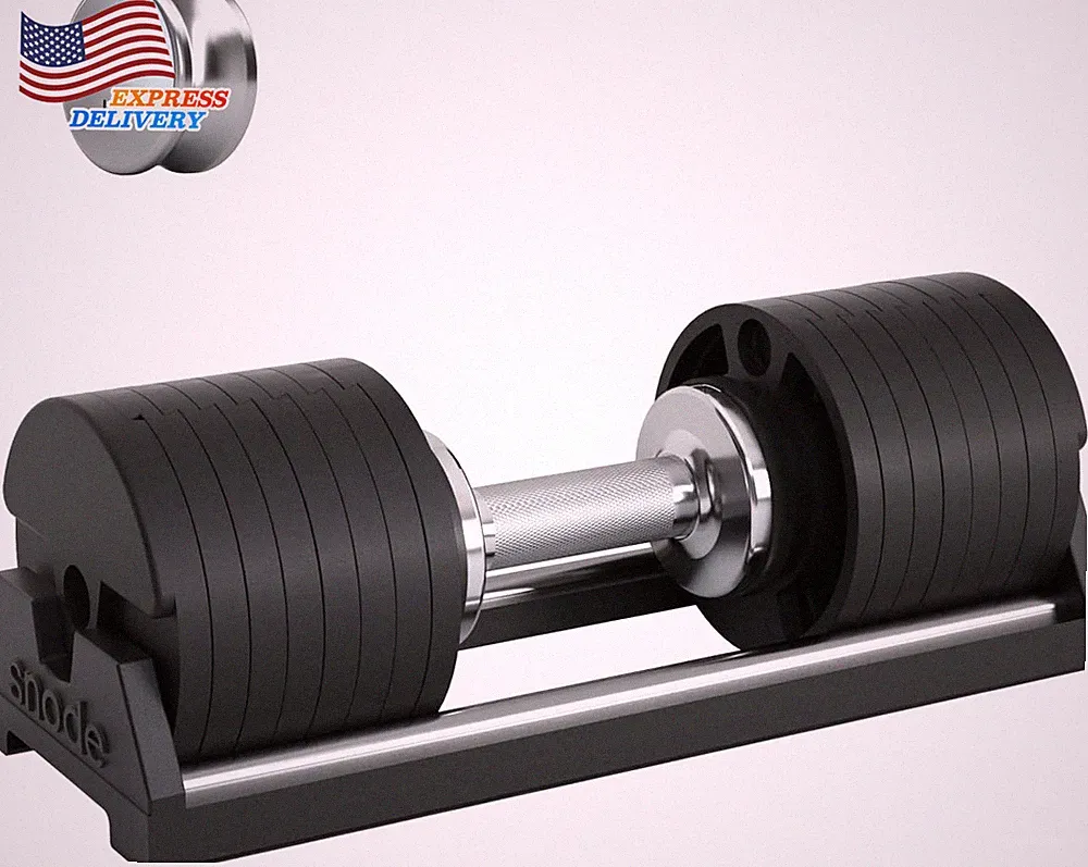 AD80 Drop Proof 80 Lbs Adjustable Dumbbell Set with Cast Iron Plates and Cradle