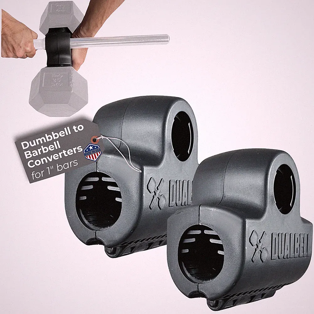 Adapt Dumbbells to barbell,-Dualbell Pair- home gym, fitness, strength training