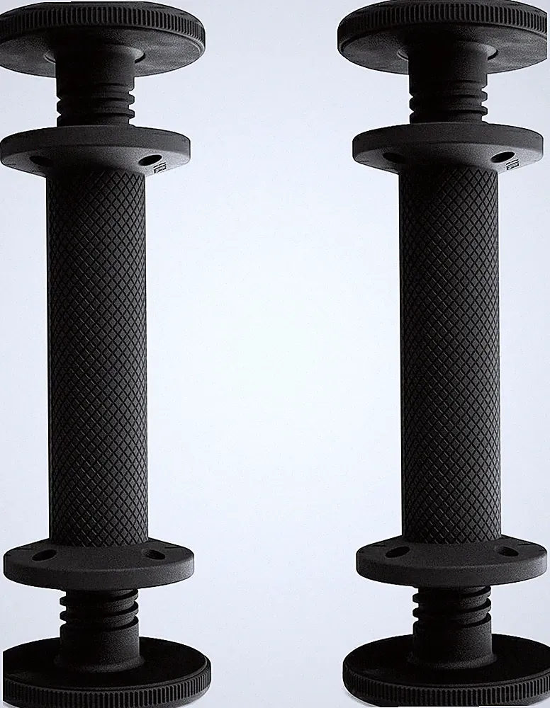 AdaptaBELL Adjustable Dumbbell Handles Plate Loaded Pair for Standard & Olympic