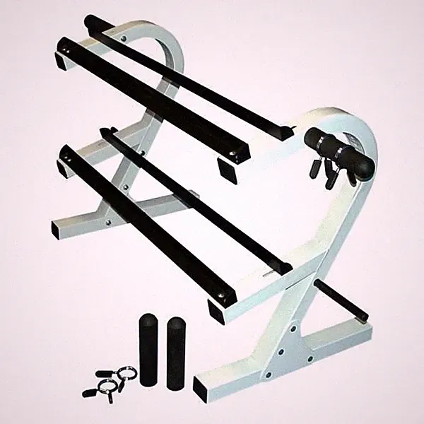 Ader 2 Tier 44" Dumbbell Rack w/Plate Holder W/ 8'' Adapter Sleeve & Collar Pair