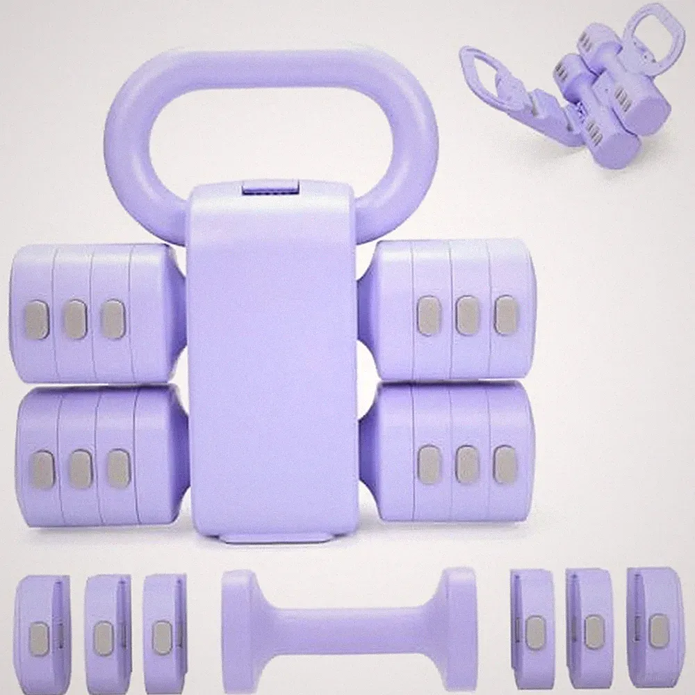 Adjustable 2-in-1 Convertible Kettlebell & Dumbbells Purple