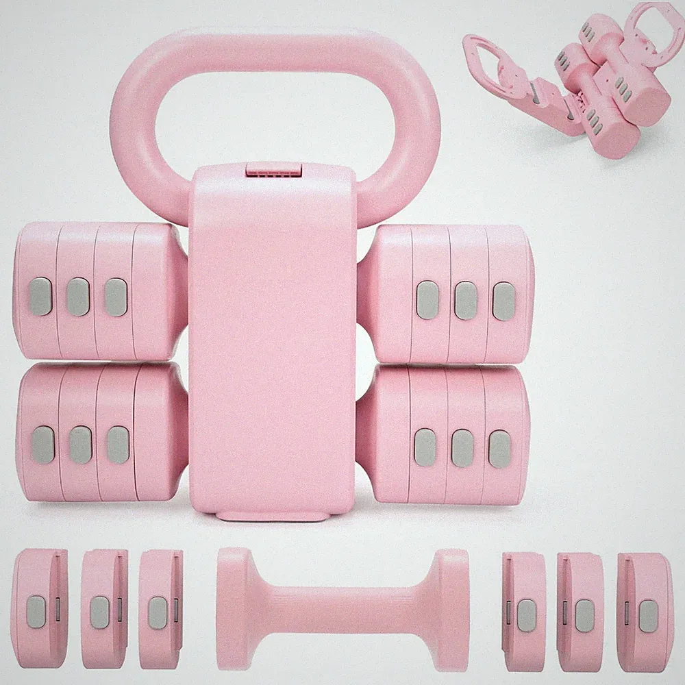 Adjustable 2-in-1 Convertible Kettlebell & Dumbbells Set, 4 in 1 Free Weights...