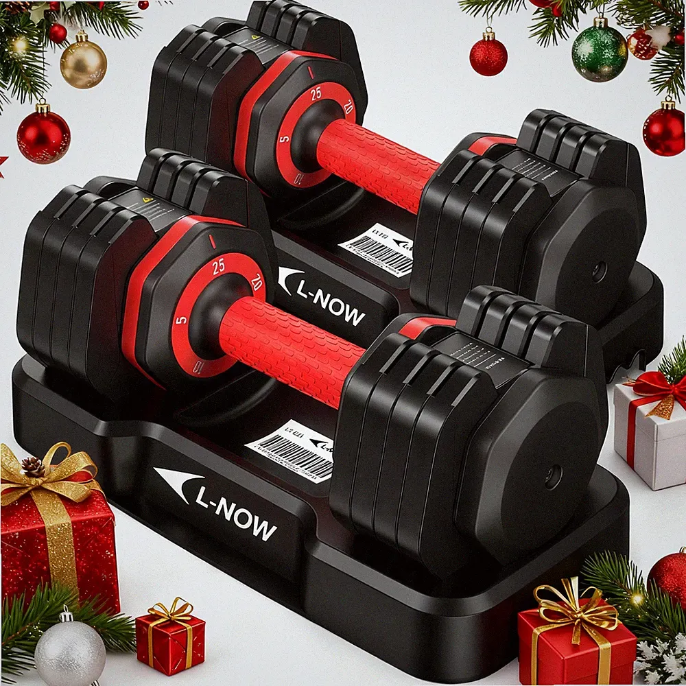 Adjustable 25Lbs Dumbbells - Versatile 5-in-1 Weights for Home Gym
