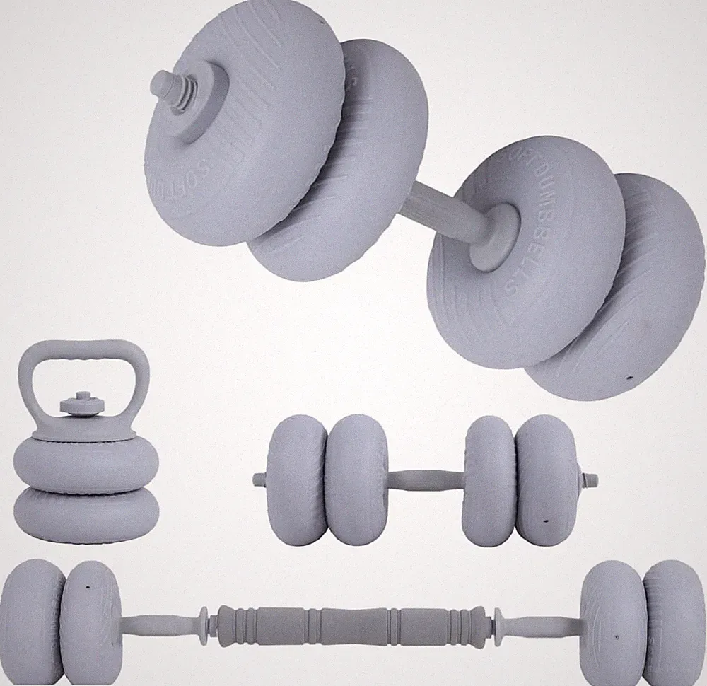 Adjustable 3-In-1 Dumbbell Set - Convert to Barbell & Kettlebell, Home Gym