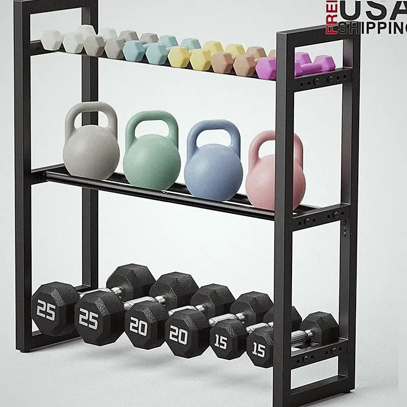 Adjustable 3 Tier Dumbbell Rack Heavy Duty Weight Storage Home Gym Equipment