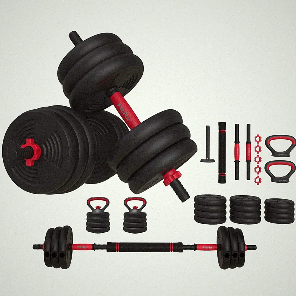 Adjustable 4 in 1 Dumbbell Gym Set Interchangeable Kettlebell Weight Set