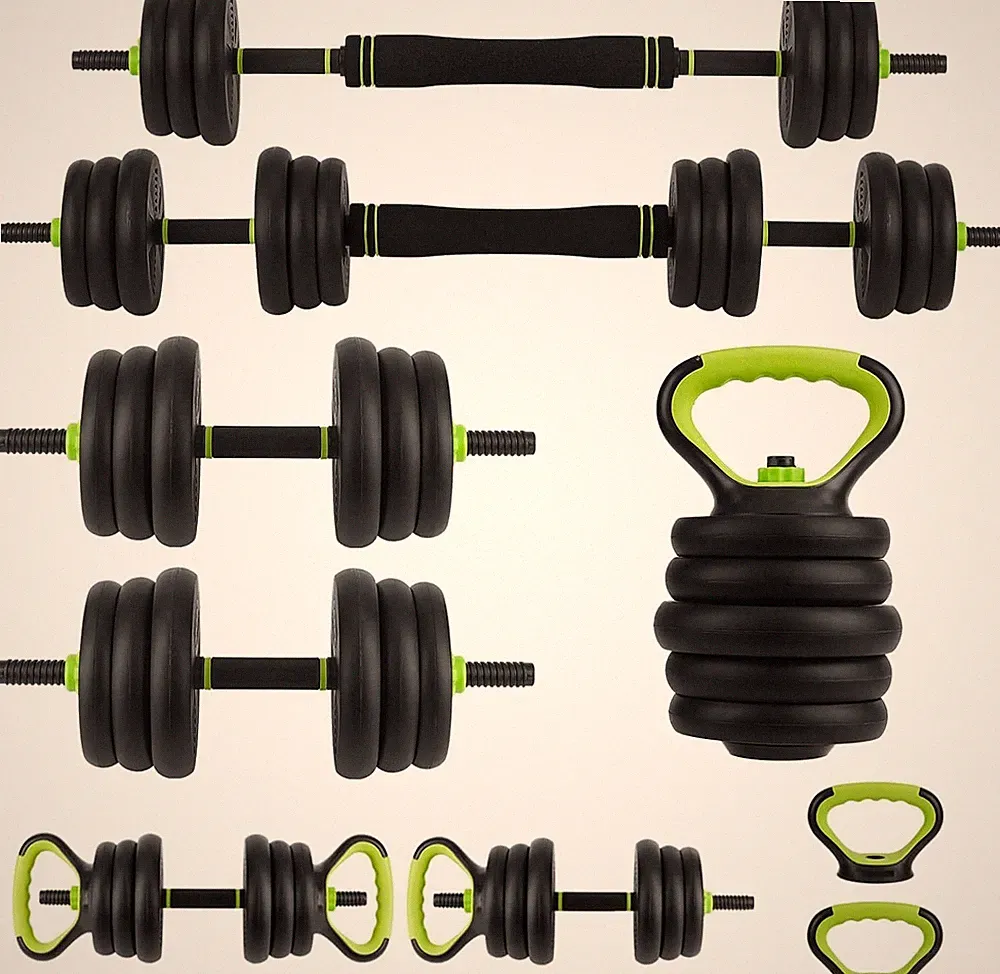 Adjustable 44Lbs 4-in-1 Dumbbell & Kettlebell Set for Home Gym Workouts