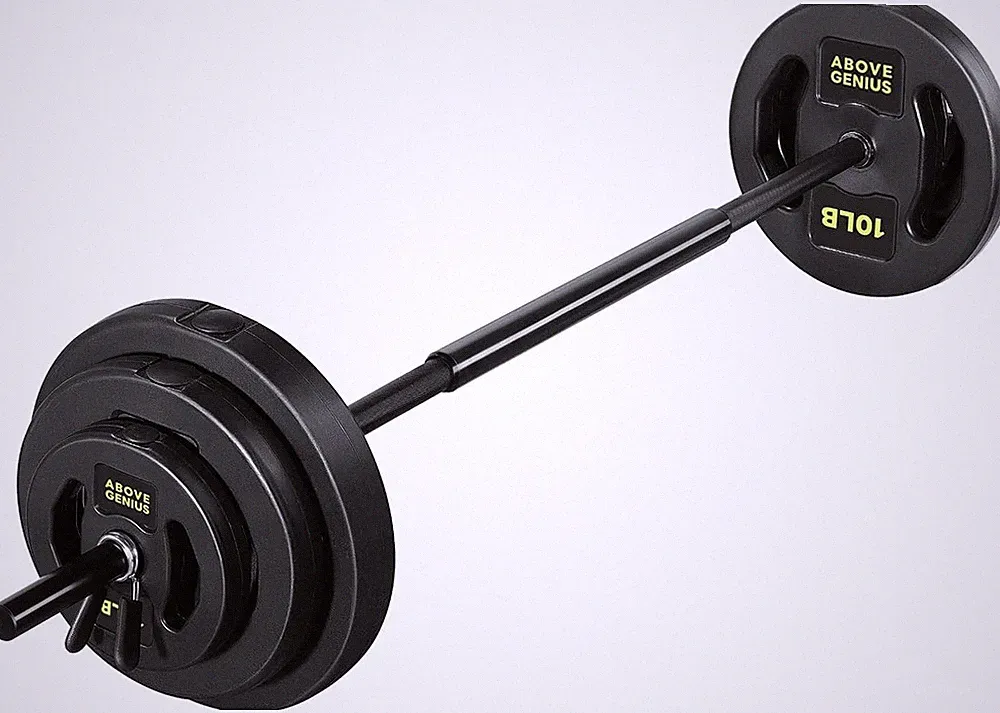 Adjustable 45 LB Barbell Weight Set for Home Gym Muscle Building Workout