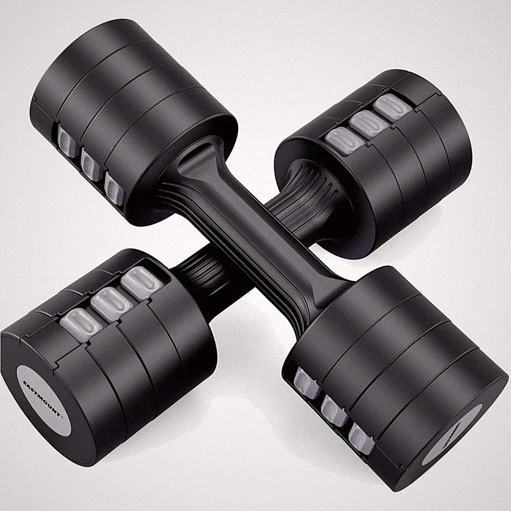 Adjustable 5 lb Dumbbell Set of 2 - 6-in-1 Women's Free Weights for Home Fitness