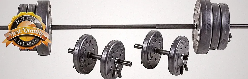 Adjustable Barbell Dumbbell Weight Set Home Gym 6ft Full Bar Black 105 lb